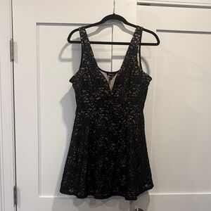 Express Black Lace Mini Dress